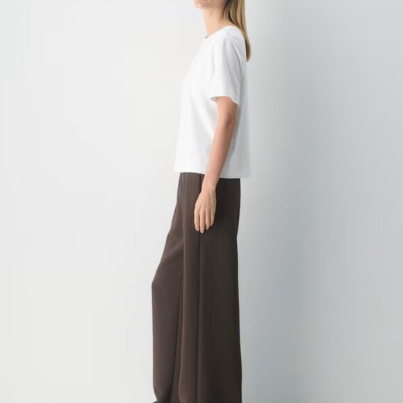 NWT Aritzia WILFRED The Lodge Pant - Crepette Rich Mocha Brown XL - Picture 3 of 8